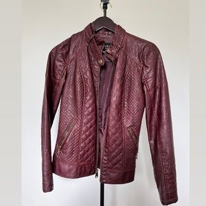 Guess - vegan leather motto jacket